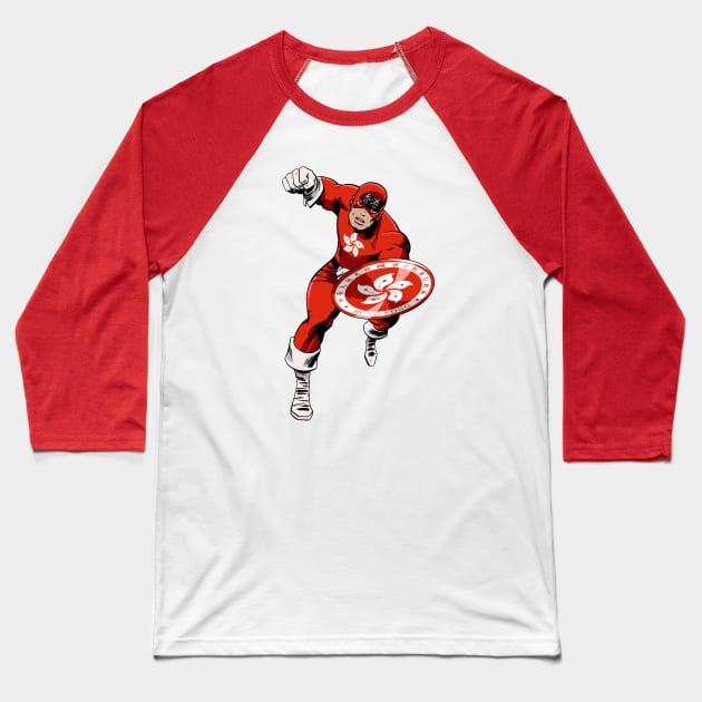 Captain Hong Kong Baseball T-Shirt by ThirteenthFloor